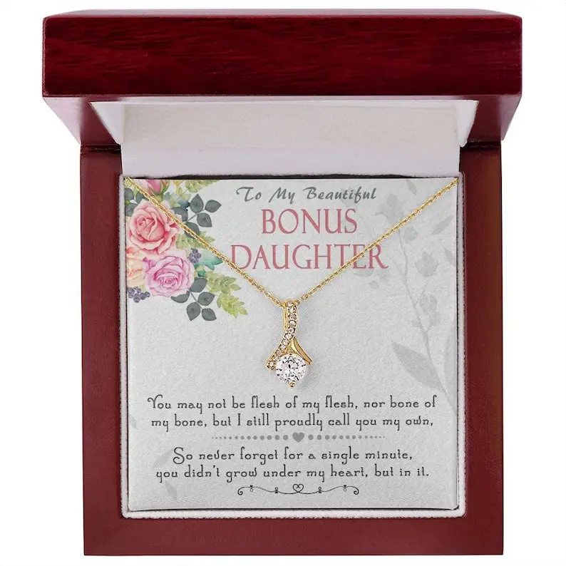 Bonus Daughter Gift, Special Gift for Step Daughter, Adoption Gift for Teenage Girl, Bonus Daughter Necklace, Stepdaughter Jewelry from stepmom