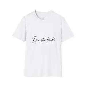 I see the look T-Shirt | Script quote back print, minimalist typography
