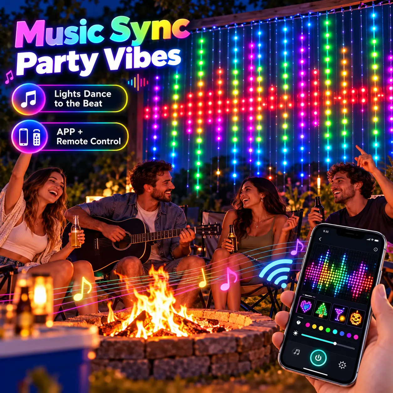 Surplife Smart Lighting Controller, App Control, DIY Lighting Effects, Music Sync Rhythm Mode, Rich Scene Modes, USB Powered, Remote Control for Home Improvement Smart Home Systems