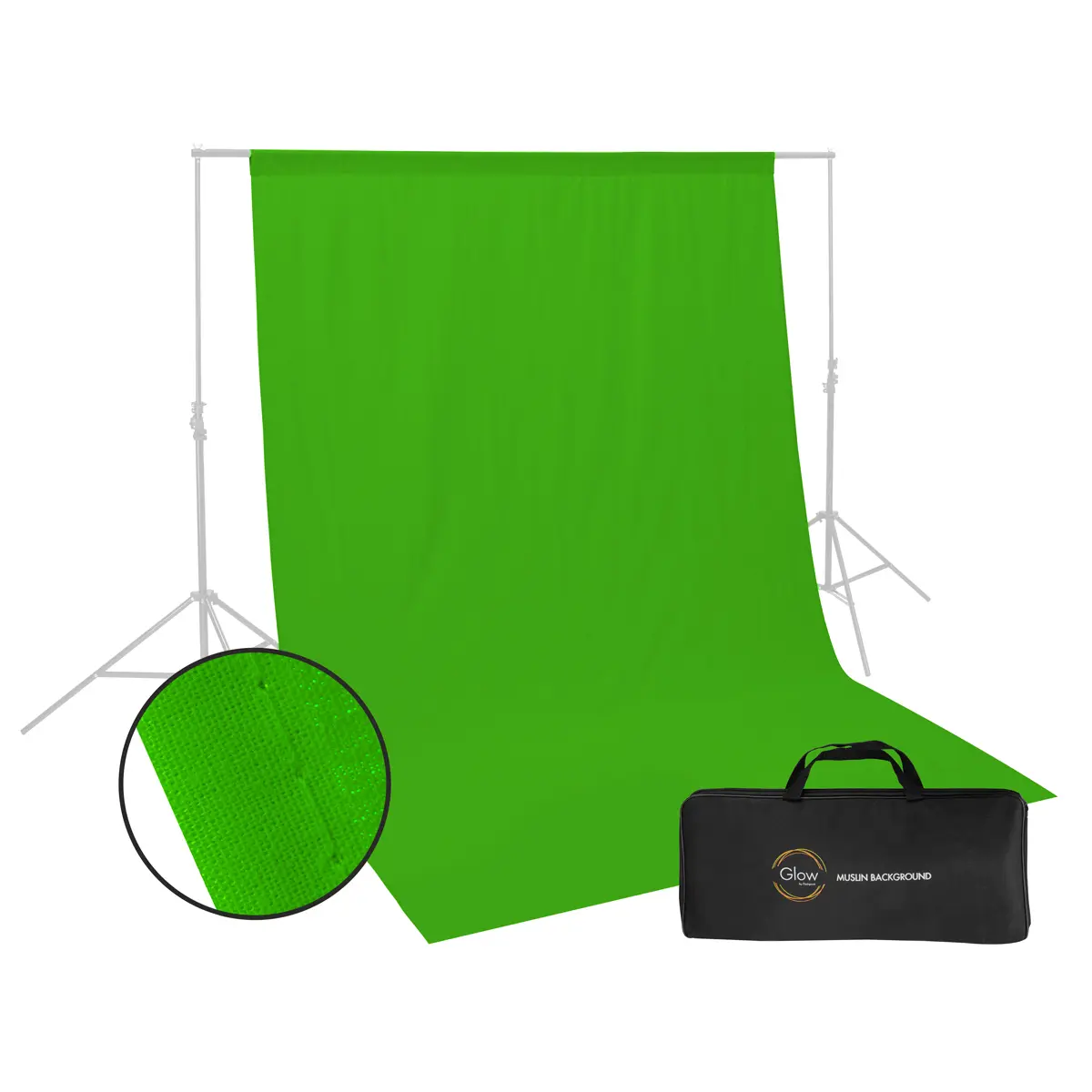 New Cotton Glow Light Photo Muslin Backdrop Cloth - 6x9ft (Green) for Camera & Photography Accessories