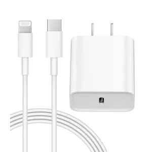 Rendin 20w Fast Charger with 1.5m Cable, Compatible with iPhone 14/13/12/11 Pro Max/x/XS/XR/8, iPad Charger, High-Speed Charging Solution, Travel Charger Block