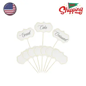 Cheese Markers, Charcuterie Boards Accessories, 24 Pieces Food Labels White