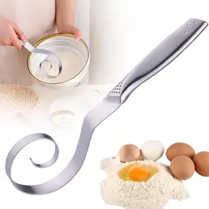 Seamless Danish Dough Whisk -Dough Whisk, Stainless Steel Danish Dough Mixer for Sourdough, Bread, Pizza, Cake & Baking Use