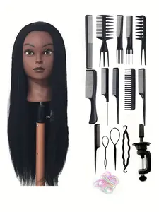 Durable mannequin head stand with natural appearance, suitable for hairstyle design and braiding, suitable for salon, home or classroom use, hairstyle modeling mannequin, salon training tool, fashionable mannequin design, high-quality mannequin