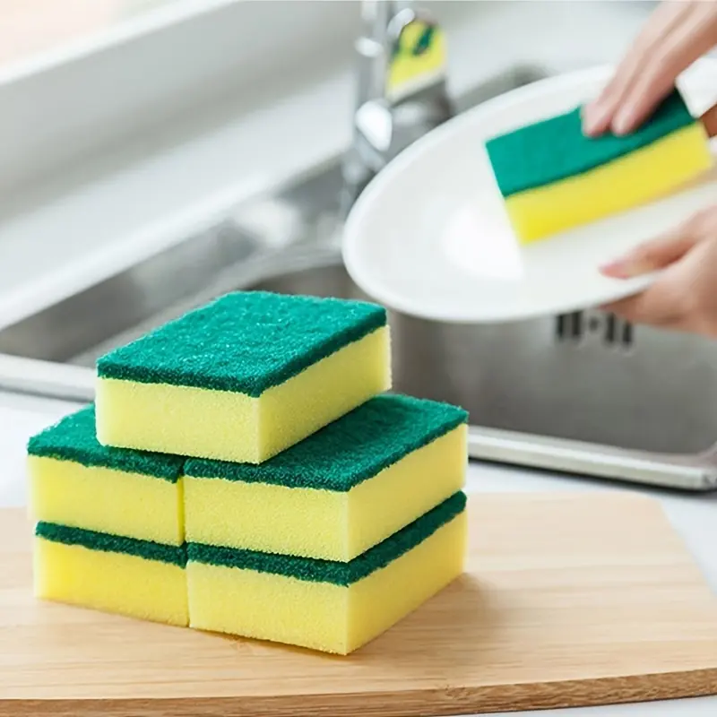 10 Pcs Kitchen Cleaning Sponge, Multi Purpose Cleaning Sponge for Tableware, Environmentally Friendly and Non-Scratch, Scrubbing Magic Sponge