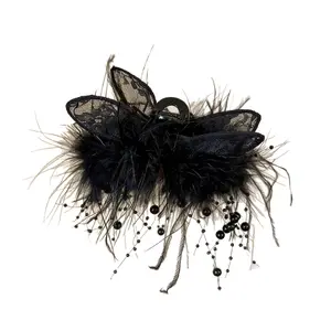 Vintage Butterfly Tassel Hair Claw, Beaded Volume-Boosting Shark Clip