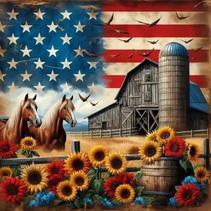DIY 5D Diamond Painting Kit, Horse Theme Full Drill Mosaic Art, Home Wall Decor Gift, Handcraft Craft Project for Adults and Kids, Handmade Gifts