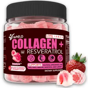 Multi Collagen Gummies Peptides Hydrolyzed Type I, II, III, V, X Plus Resveratrol Hyaluronic Acid & Biotin Gummies for Hair Skin and Nails Vitamins | Colageno Hidrolizado for Women & Men | Sugar Free |