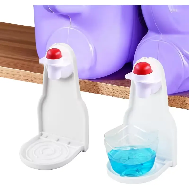 2-Pack of 4 Laundry Detergent Cup Holders, Liquid Detergent Drip Catcher, Liquid Detergent Dispenser. Say Goodbye to Pollution and Leaks. Features a Built-in Push-button Switch for Controlled Dosing, Leak-proof, and Splash-free. Keeps Your Washing