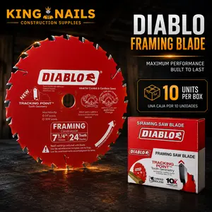 Disco de sierra circular 7 1/4" 24 dientes para madera – pack mayorista 1 caja (10unidades)