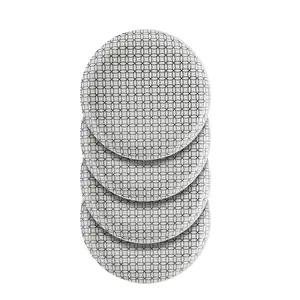 Black 4-Pack Stoneware Dinner Plate Set, 10.5" - Includes 4 Plates for Home or Dining Use