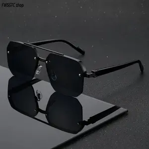 Unisex Double Bridge Retro Sunglasses, Vintage Square Rubber Frame Eyewear with UV Protection, Classic Retro Look Fashion Accessories, Stylish Shades Perfect for Daily Casual Wear, Party Outfits and Holiday Gift Giving