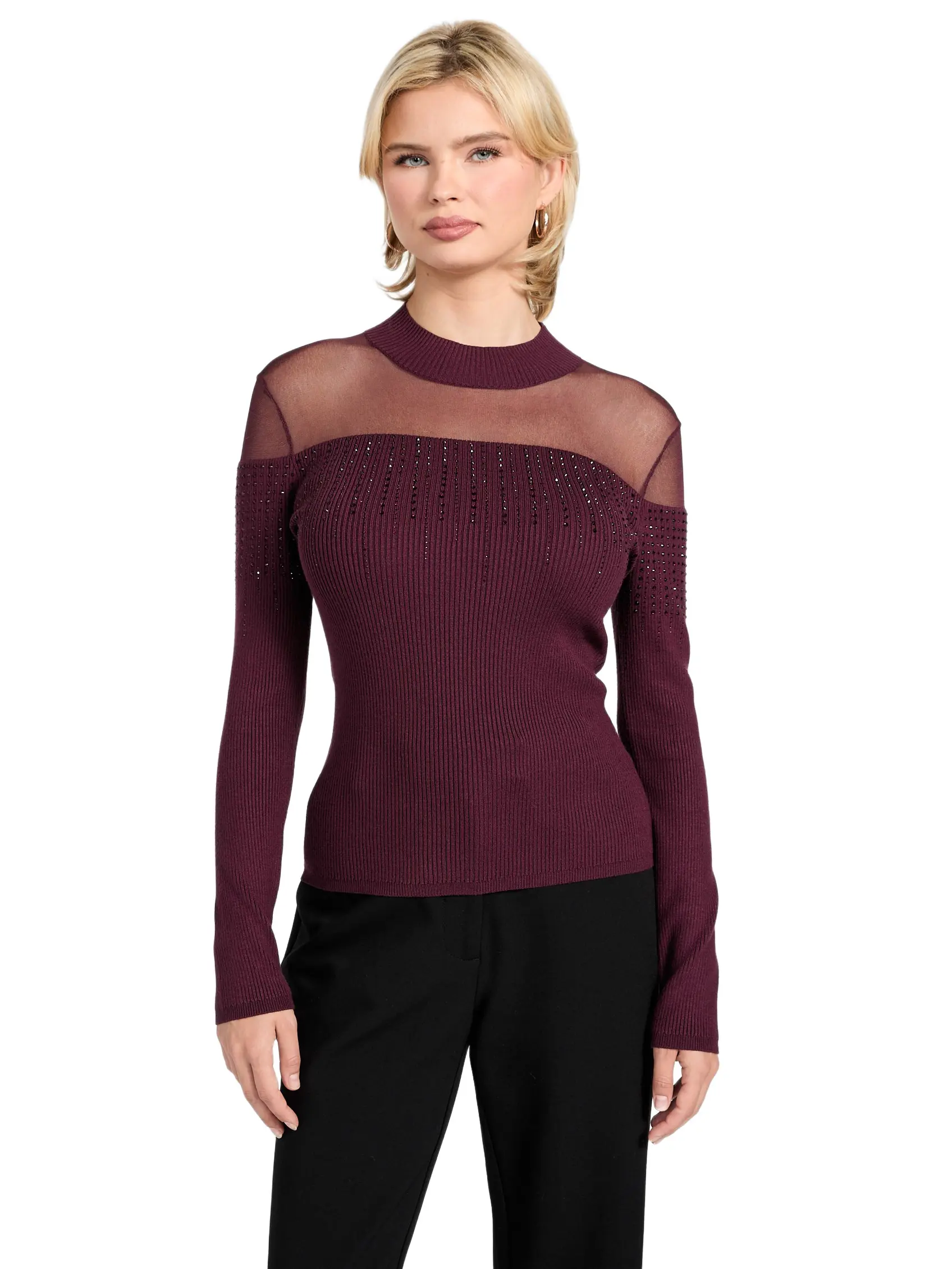 GUESS Female Eco Jeena Rhinestone Sweater