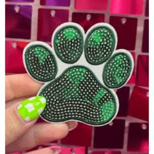 Sequins Paw Prints Iron On Patch