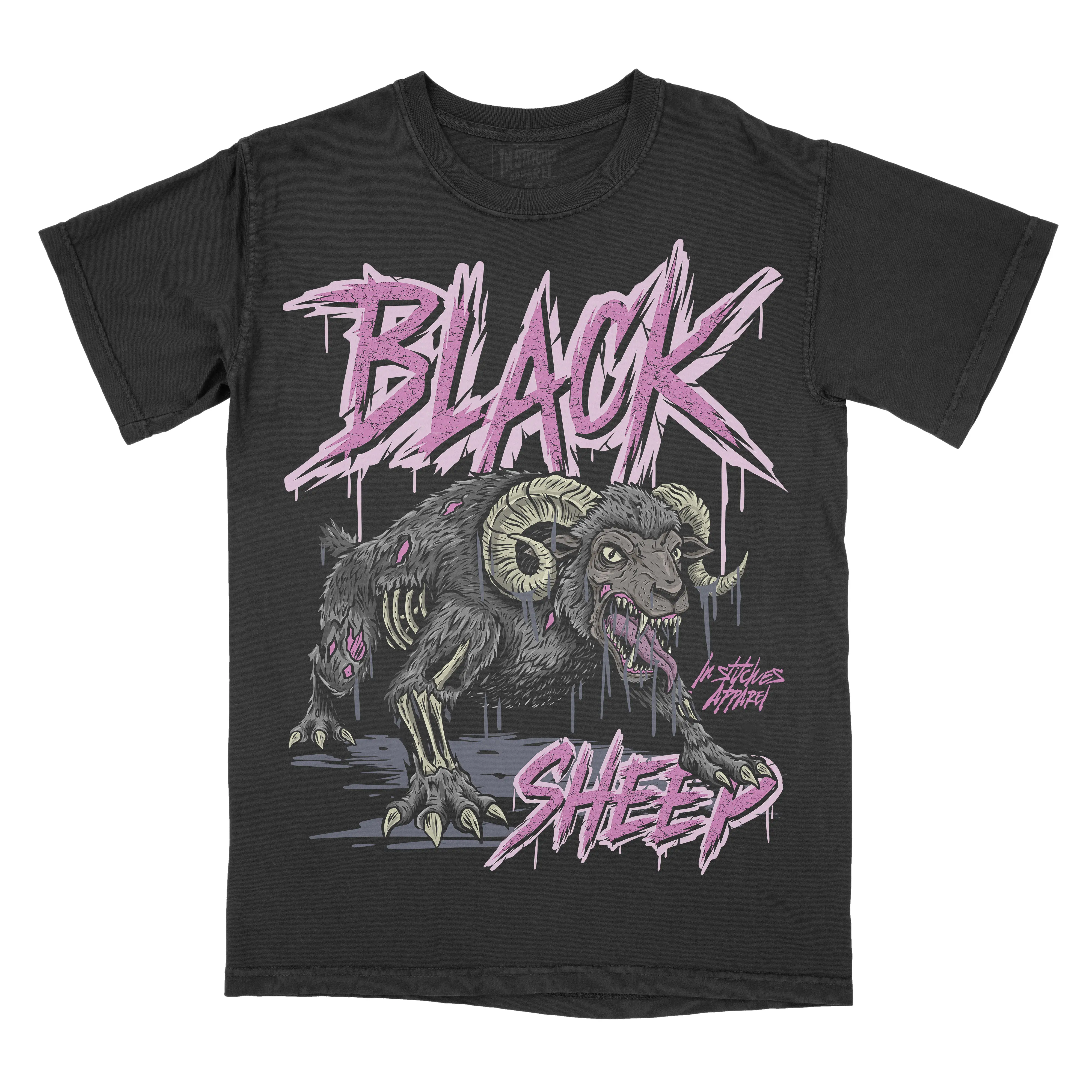 Black Sheep Comfort Colors Unisex T-shirt Gothic Alternative Fashion Booktok Smut Reader Top Tshirt Streetwear Short sleeve Printed Cotton Alt Goth