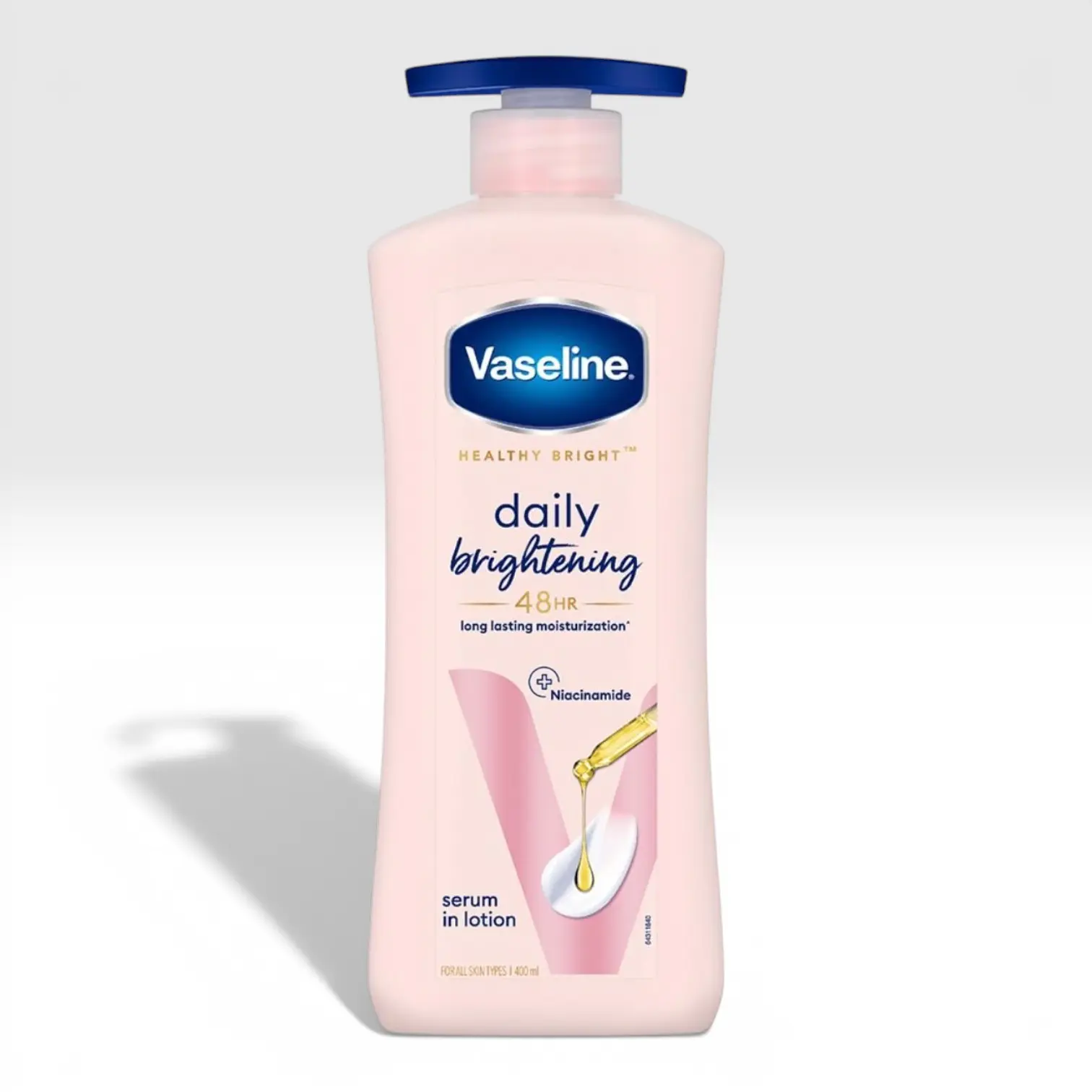 Vaseline Daily Brightening Lotion with Serum, 400ml Long-Lasting Body Care Moisturizer for Hydrate, Soothing Skin Repair & Selfcare Hydrating Moisturizing Moisture