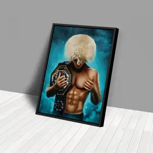 Khabib Nurmagomedov Poster, Art UFC Wall Art Home Decor Hand Made Poster Print, Quality Print Unique Design Modern Artistic Style.