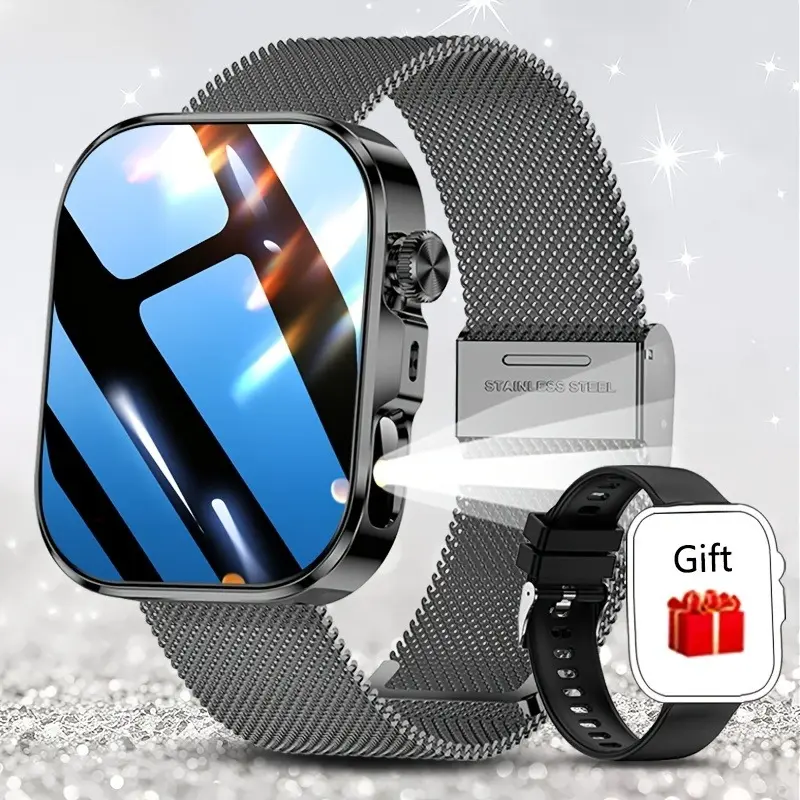Unisex Smartwatch - Wearable Device with Calling, Text Messaging, Multiple Sports Modes, Remote Camera Control, Fitness Tracking, Stylish Design, Clear Display, Compatible with iPhone & Android
