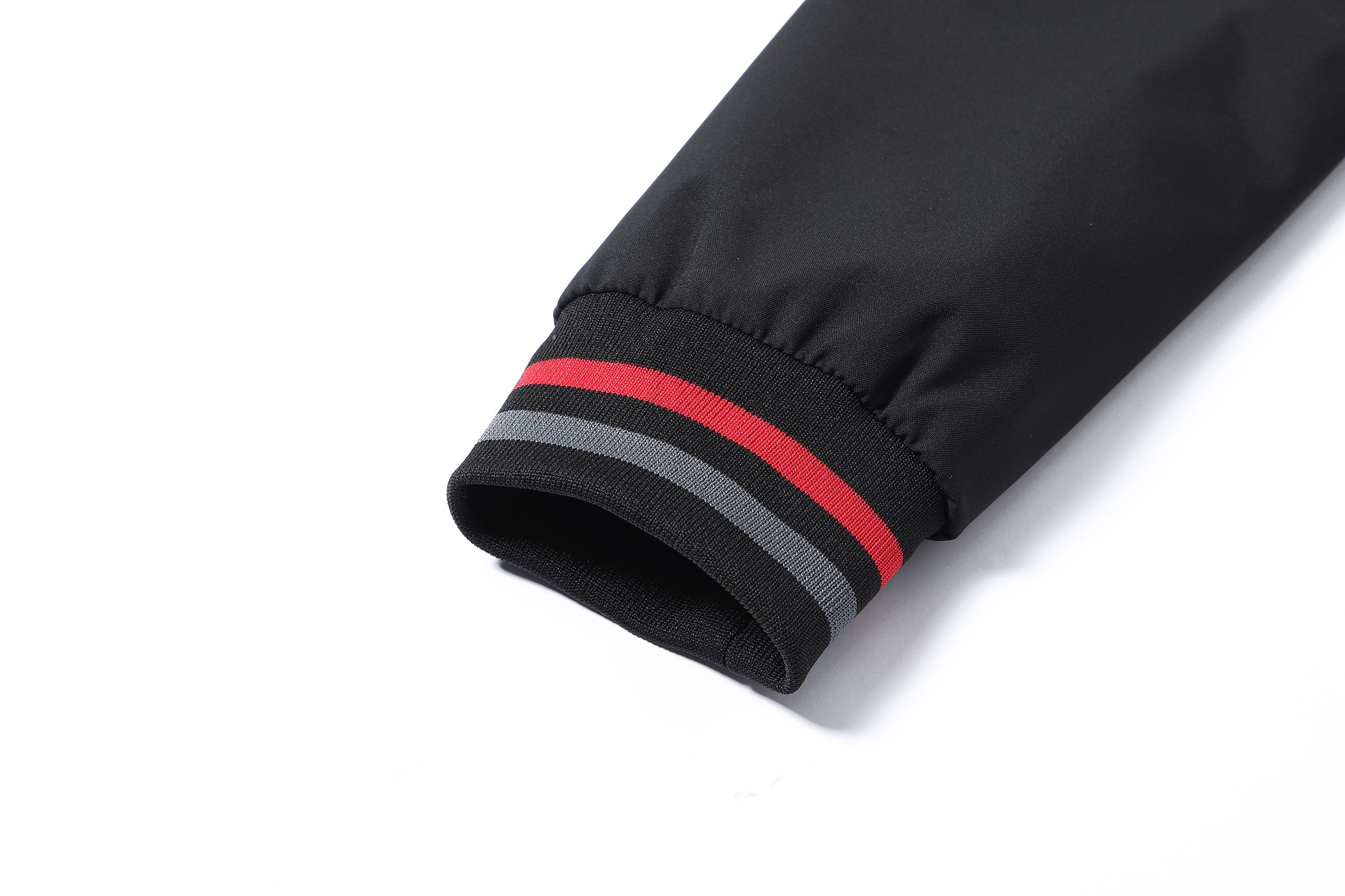 Men's Flying Bomber Jacket - Lightweight Colorblock Windproof Menswear with Ribbed Collared Neck, Smooth Zipper for Casual Commuting Vibe Outerwear, Hem, Retro, Woven, Stripe, Wind‑Tight Rib Trim