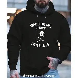 Casual Adventure Hoodie – 'Wait For Me I Have Little Legs' Fun Long Sleeve Top
