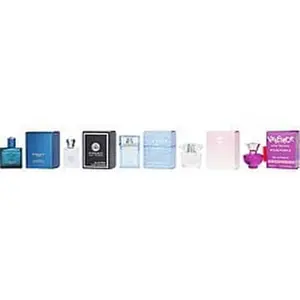 Versace Dylan Purple Pour Femme, Bright Crystal, Man Eau Fraiche, Pour Homme and Eros EDP and EDT Unisex - 5-Piece Gift Set