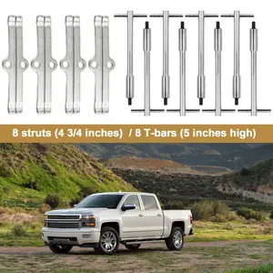 Chrome Tall T-Bar Valve Cover Hold Down Set Tall T-Bar Valve Cover Hold Down Kit T-Bar Valve Cover Center Bolts Compatible for SB 265 283 302 305 307 327 350 400 NEW