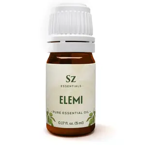 Sz Essentials | Elemi Essential Oil - Fresh, Citrusy & Spicy Scent - 100% Pure and Natural - Therapeutic - 0.17 Fl (5ml) - Ayurvedic - Aromatherapy