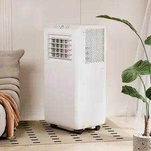 Portable Air Conditioner, Energy Efficient 10,000 BTU AC for Apartment, Remote & Window Kit, 24H Timer, Portable AC with Hose Needed.