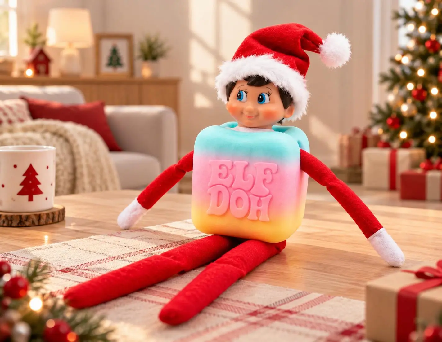 Squishy Elf Doh, 3D Printed Christmas Elf Accessory, Funny Elf Outfit, Christmas Elf Gift