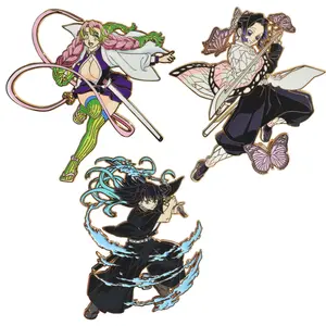 Demon Slayer Hashira Enamel Pins Set - Mitsuri, Muichiro & Shinobu!Cute Anime Brooch Must-Have