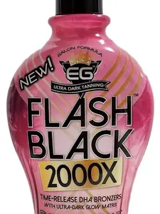 European Gold Flash Black 2000X Indoor Tanning Lotion with Advanced Time-Release DHA Bronzers, Skin Conditioning Complex, and Ultra-Dark Color Enhancers – 12 oz Bottle