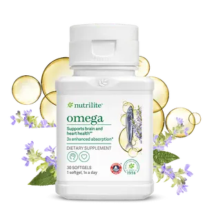Nutrilite Omega 3 Softgels 30 Count Daily Brain & Heart Wellness Support with Fish Oil EPA DHA ALA Enhanced Absorption Gentle on Stomach - Healthcare, Fitness