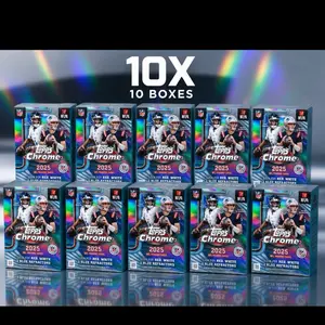 (10X) 2025 Topps Chrome Football Blaster Box