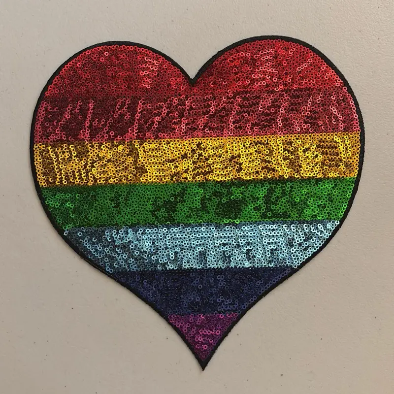 Rainbow heart patch