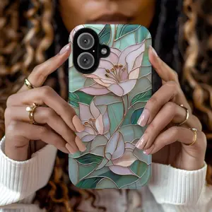 Floral Pattern Phone Case, Creative Design Phone Protective Cover, Phone Accessory Compatible with iPhone 11 12 13 14 15 Pro Max, Casing