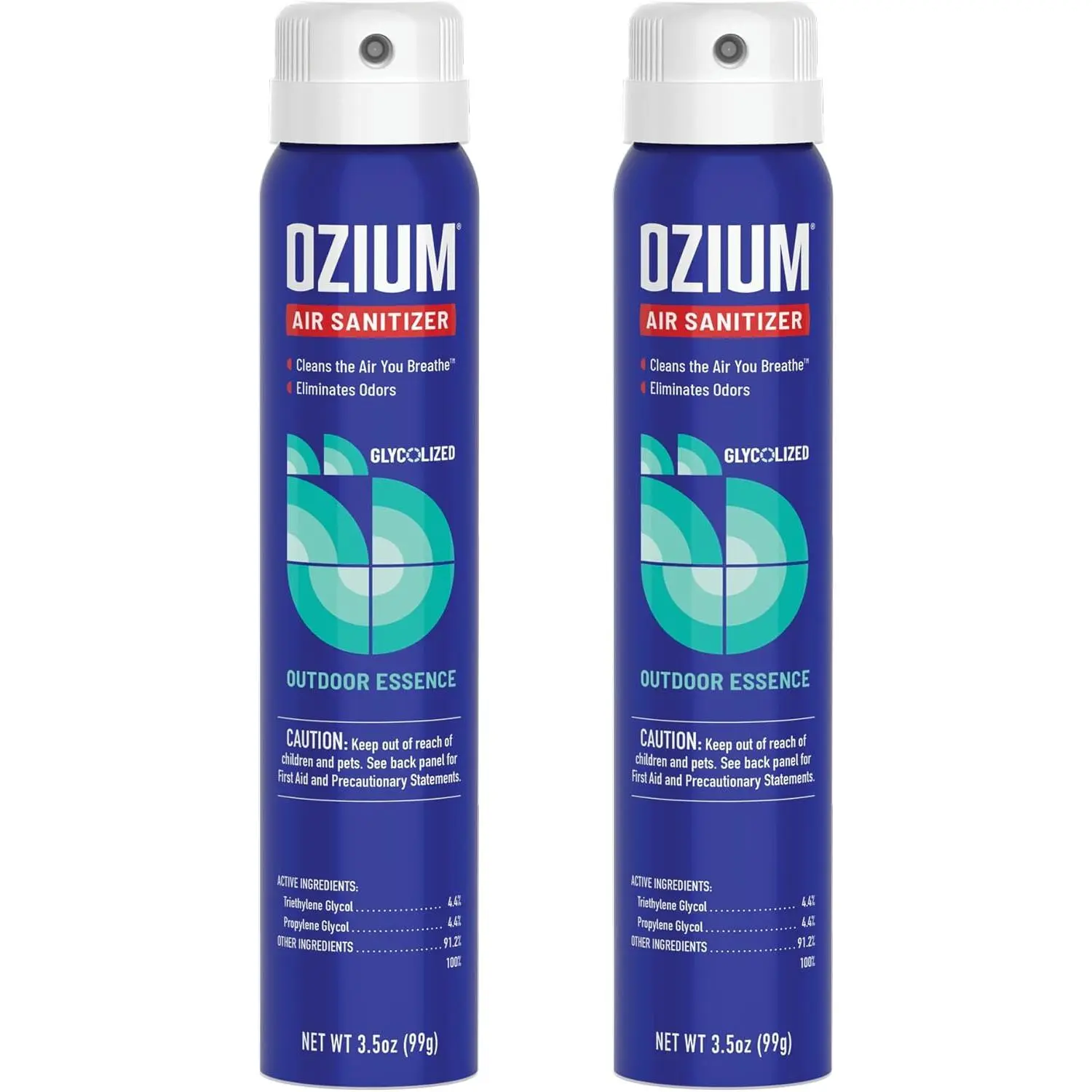 Ozium.Oz.Air Sanitizer & Odor Eliminator for Homes, Cars, Offices and More, Outdoor Essence Scent,  Pack