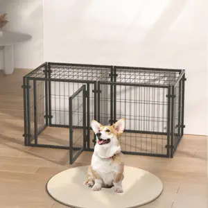 47.2" Dog Crate Enclosure - Indoor & Outdoor Playpen for Small to Medium Dogs, 47.2"L x 23.6"W x 23.6"H Pet Cage, Enclosure Kennels, Outdoor Playpen Kennels heavy duty outdoor dog kennel