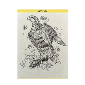 Pre-Drawn Tattoo Transfer Paper Roll, Pre-Drawn Patterned Tattoo Stencil Sheet, Durable & Reusable Design, Perfect for DIY Tattoos