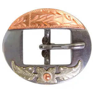 Coolhorse 3/4" Vintage Copper Cactus Rose Buckle