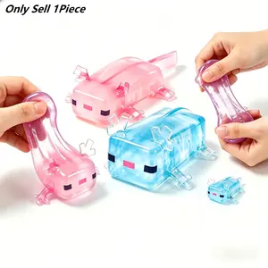 Cute Fish Stress Relief Toy, Fun Slow-Return Water Drop Fish, Glitter Version, Relieves Anxiety, Portable Relaxation Gift for Adults and Kids