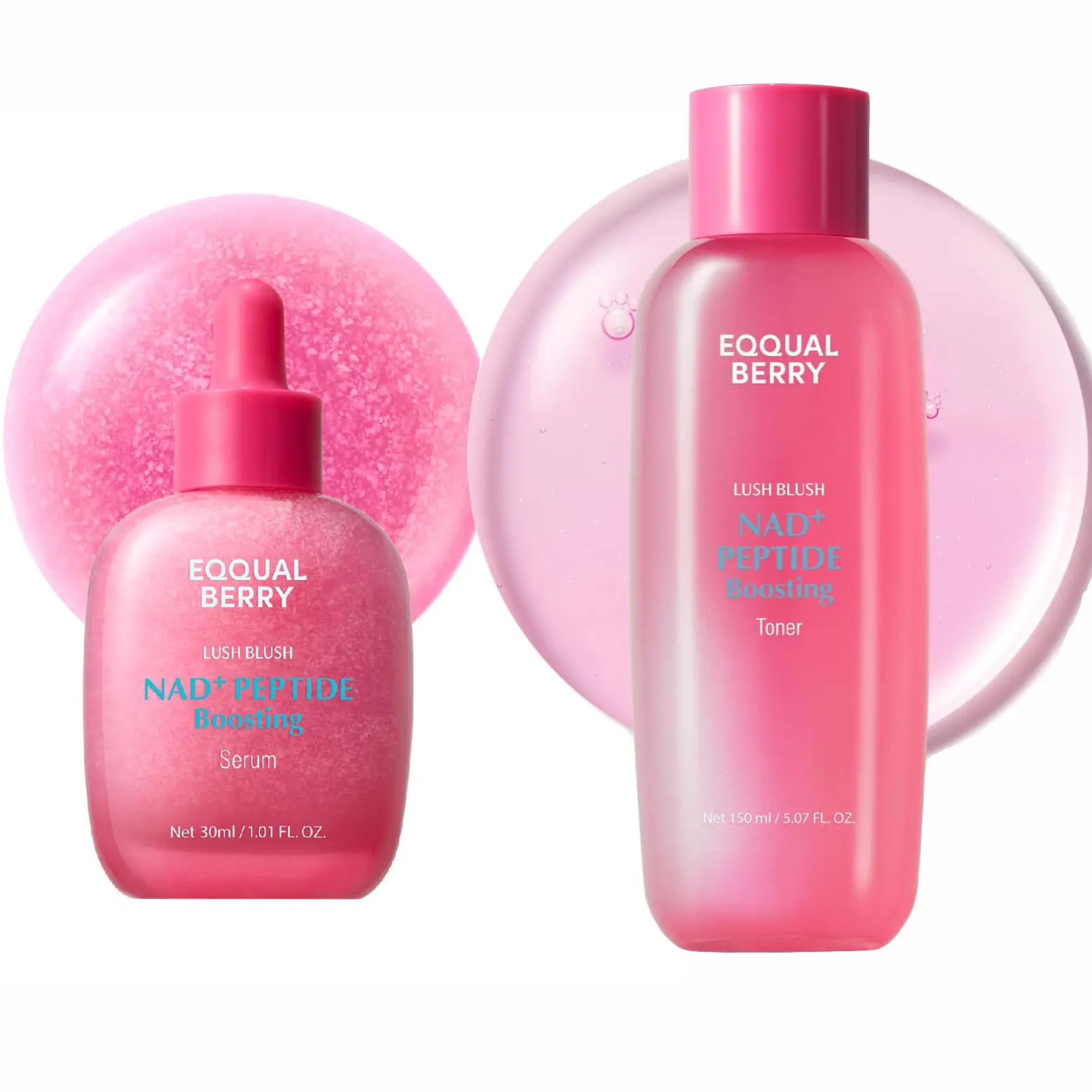 EQQUALBERRY NAD+ Revitalizing Longevity Skincare Duo: Peptide-Boosted Essence & Toner – Refreshing Summer Dual-Action Set | Advanced Anti-Aging & Cellular-Level Repair | Firms and Lifts Skin on Face, Neck, and Body