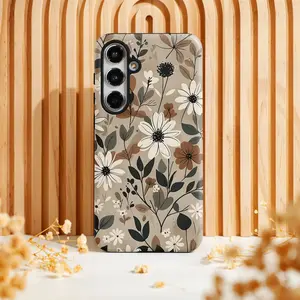 This is a double-layered protective case with a bohemian floral design. It's durable and features a two-in-one design, suitable for iPhone 17/16/15/14/13/12/11 Pro Max/Plus/Pro, and Samsung Galaxy S25/S24/S23 Ultra series. It's also a stylish and suitable