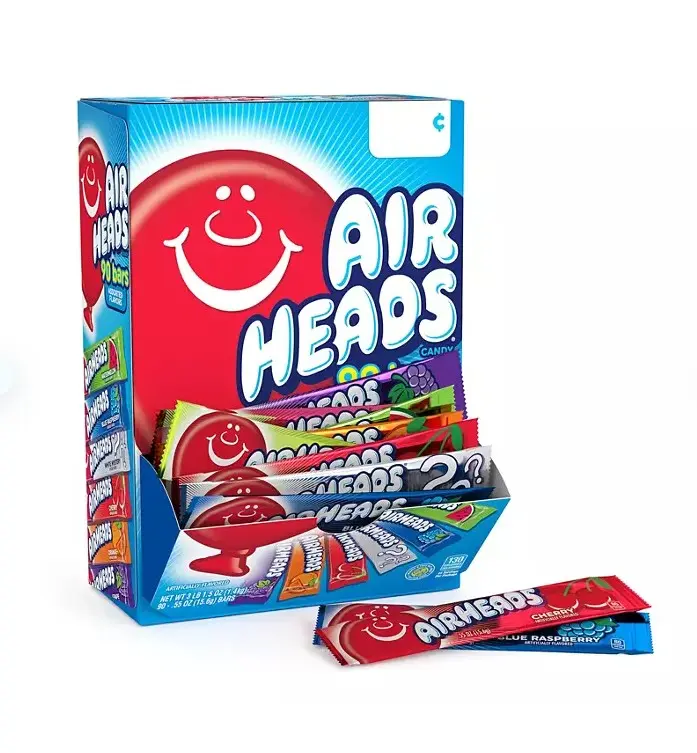 AirHeads Variety Pack - 0.55 oz Bulk Candies, 90-Pack Chewy Fruit Candy Assortment for All Ages, Delicious Sugar Snacks, Bulk Candy