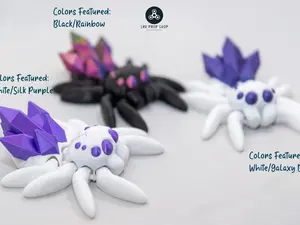 Articulated Crystal Spider - Crystal Spider Figurine - Crystal Spider Statue