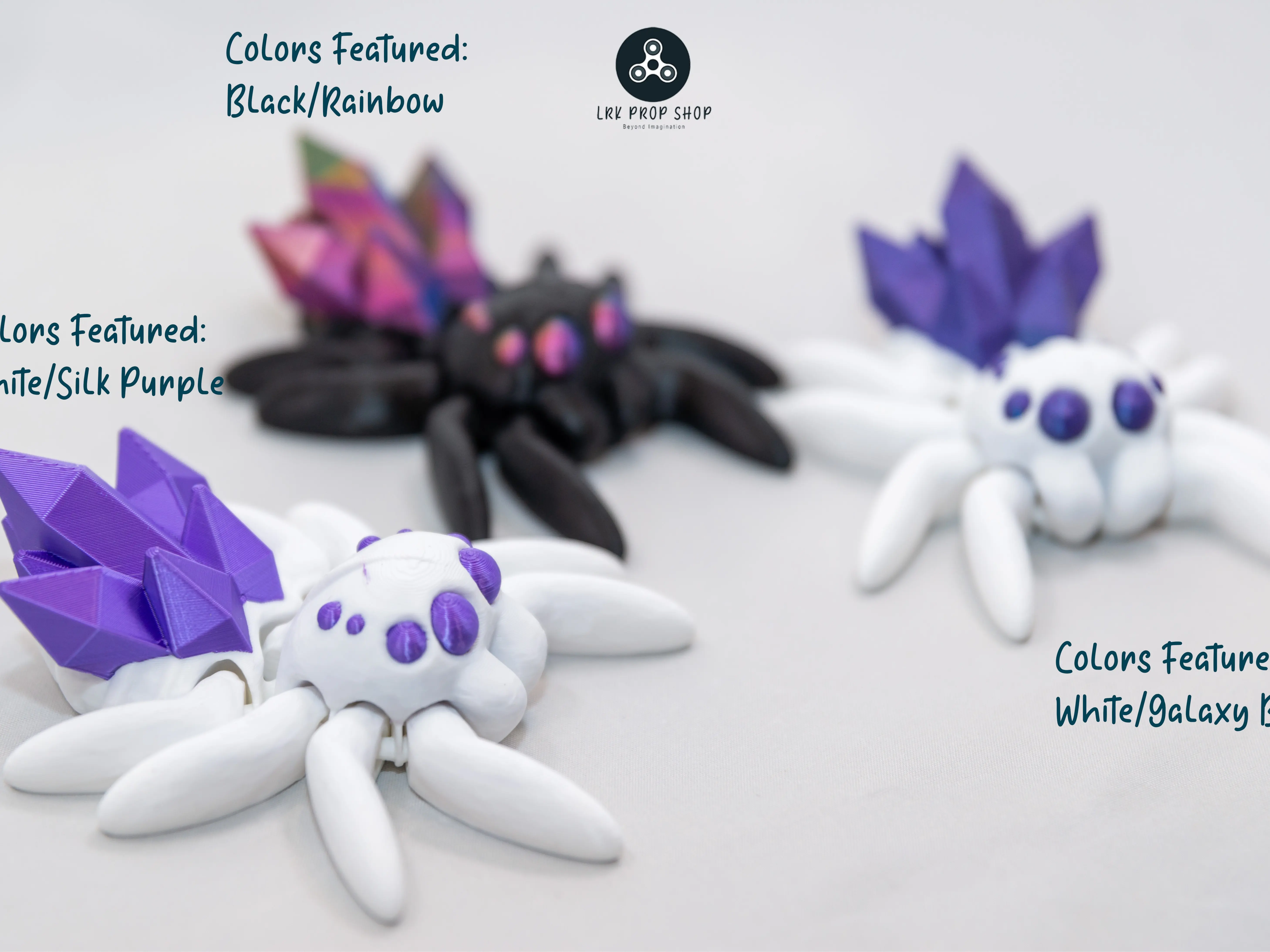 Articulated Crystal Spider - Crystal Spider Figurine - Crystal Spider Statue
