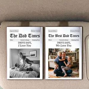 Personalized The Dad Times Drive Safe Car Visor Clip, Daddy We Love You Sun Visor Clip, Father's Day Gift For Him