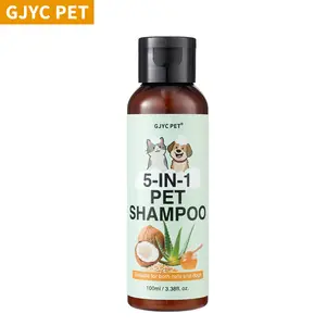 GJYC PET 5-in-1 Dog Shampoo & Conditioner for Itchy Skin Relief Natural Coconut Oatmeal Aloe Vera Sensitive Skin Puppy Wash Deodorizing Smelly Dogs Multicolor PET Grooming Products Paws