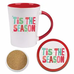 Courtside Market Tis the Season 12oz Convetry Mug & Coaster Set