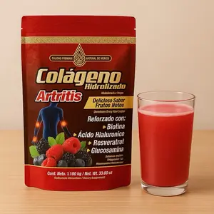 Colágeno Hidrolizado Artritis y Delicioso Sabor Frutos Rojos 1,100 kg/2.2Lb Premium Quality Supplement for Dietary Beauty and Healthcare Support Edible Collagen