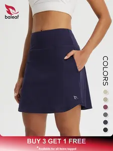 BALEAF Women's 18" Designer High Waisted Lightweight Skorts at Knee Length for Tennis Golf Pickleball  with Liner Shorts and Pockets, Quick Dry Comfy UPF 50+ Sun Protection Active Skirts for Running Gym Travel Outdoor Casual Daily Wear Multi-Purpose
